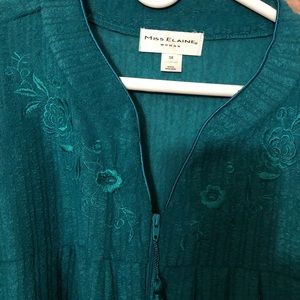 NWT Jade Green Miss Elaine Robe 3x